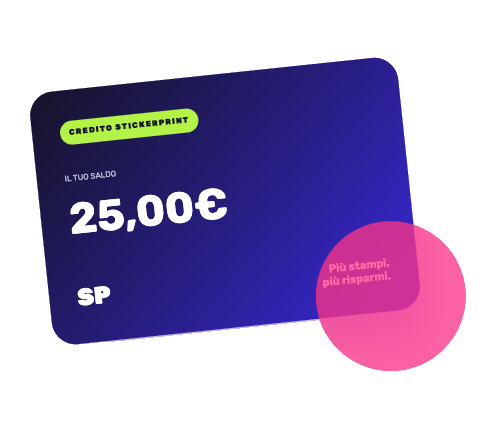 Card Credito Stickerprint con saldo di 25,00 €