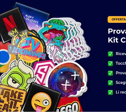 Pila di adesivi campione Stickerprint